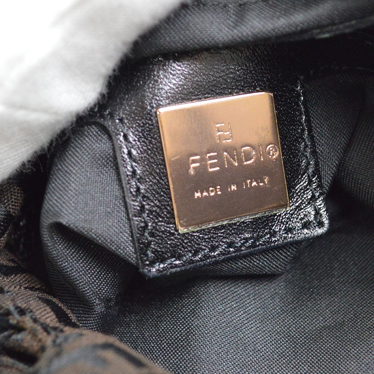 Fendi Mamma Baguette Vintage Shoulder Bag in Brown Zucchino Canvas