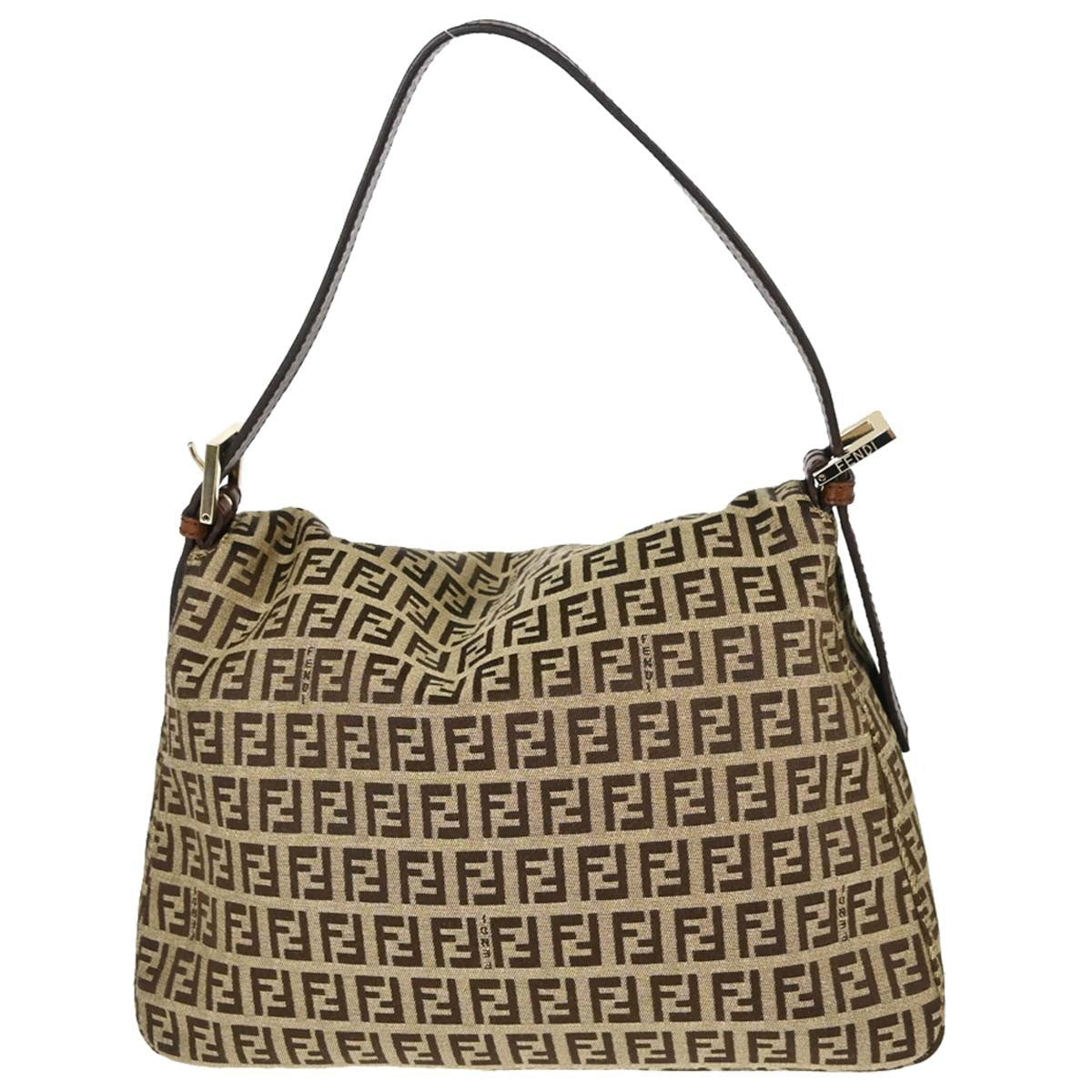 Fendi Mamma Baguette Vintage Shoulder Bag in Brown Zucchino Canvas