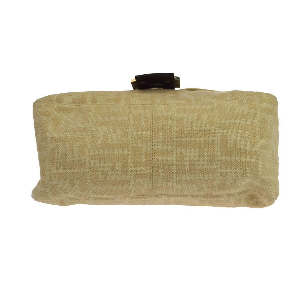 Fendi Mamma Baguette Zucca Vintage Shoulder Bag in Beige Canvas