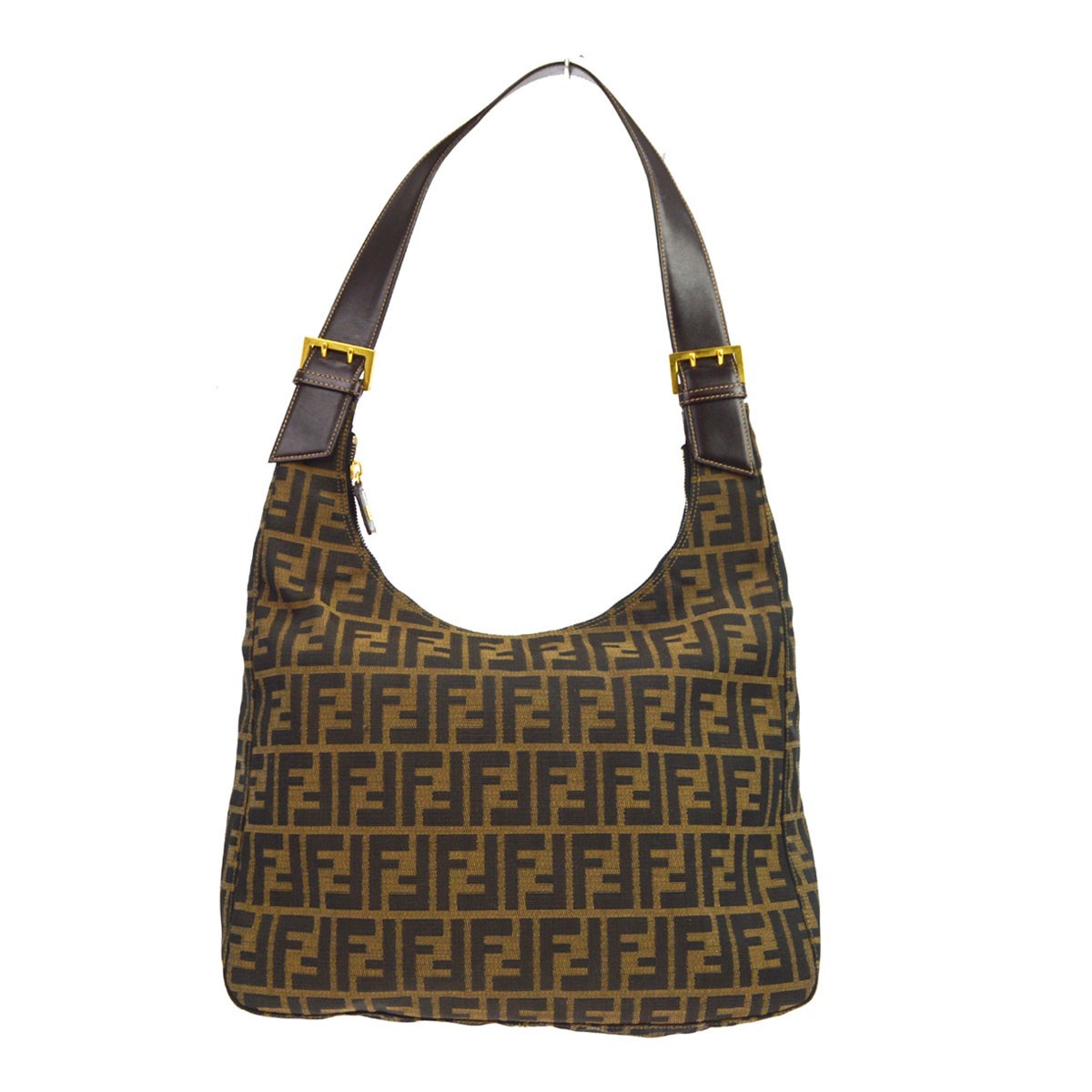 Fendi Zucca Vintage Shoulder Bag in Brown Zucca Canvas
