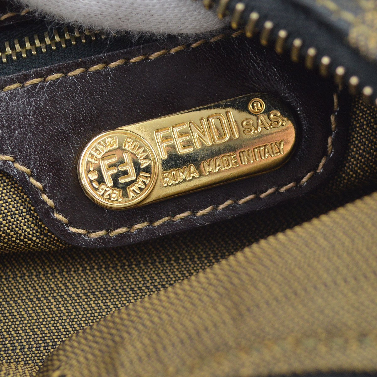 Fendi Zucca Vintage Shoulder Bag in Brown Zucca Canvas