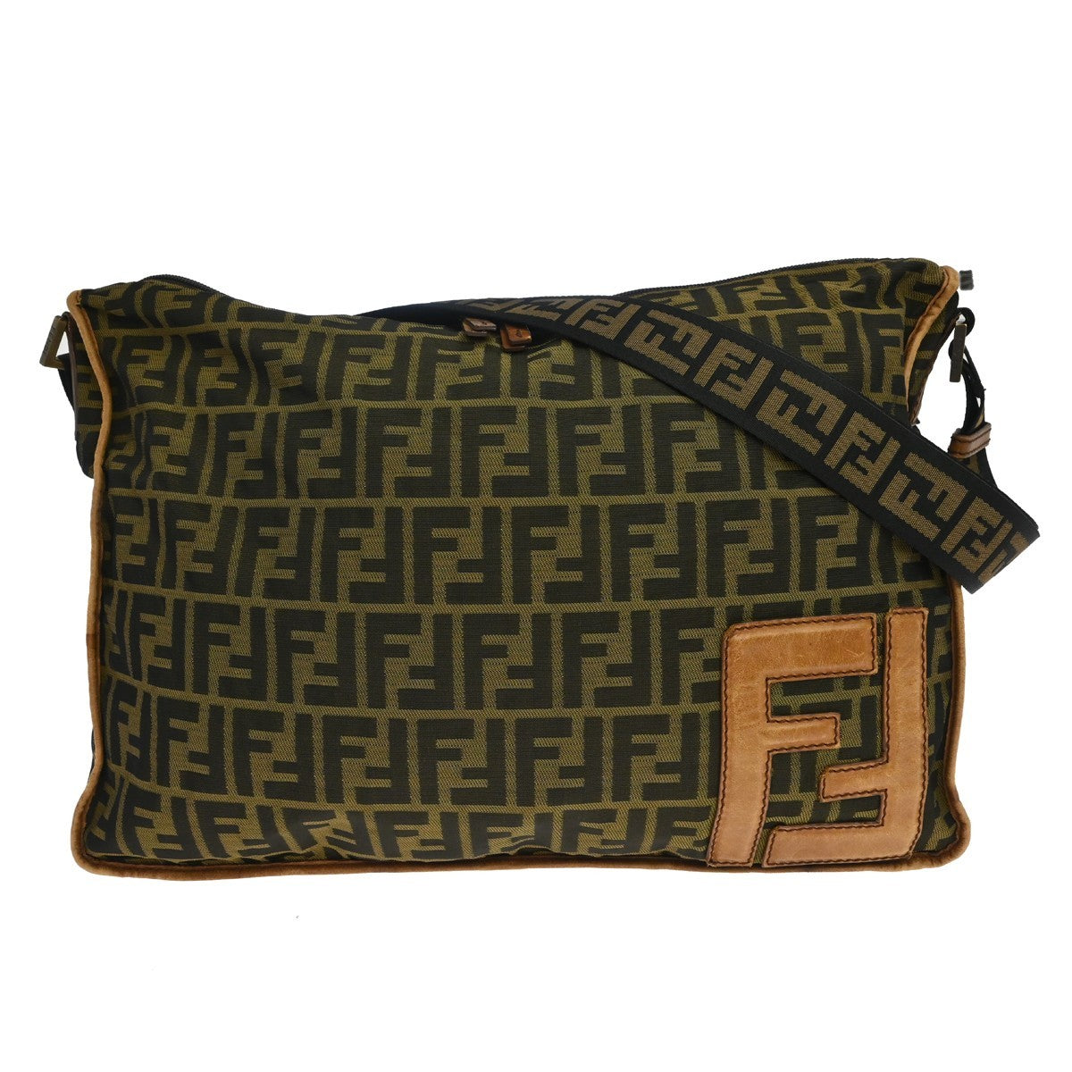Fendi Zucca Vintage Shoulder Bag in Brown Zucca Canvas