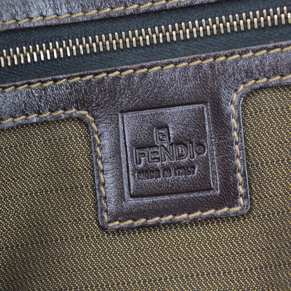 Fendi Zucca Tote Vintage Tote Bag in Brown Canvas