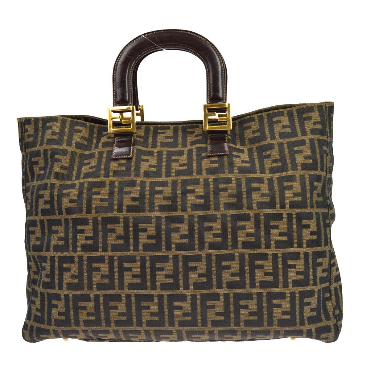 Fendi Zucca Tote Vintage Tote Bag in Brown Canvas