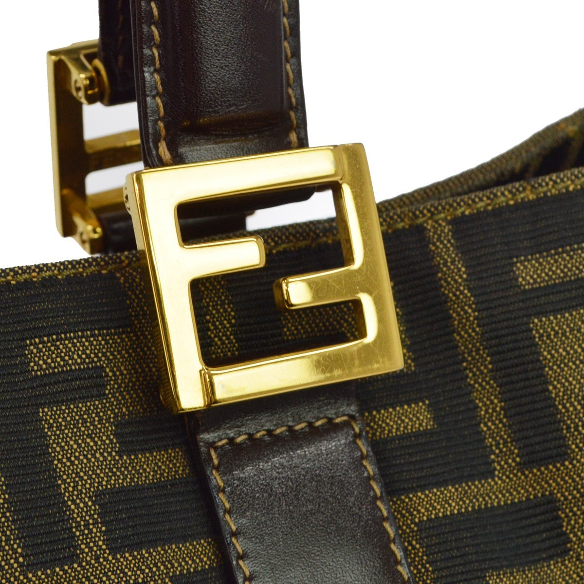 Fendi Zucca Tote Vintage Tote Bag in Brown Canvas