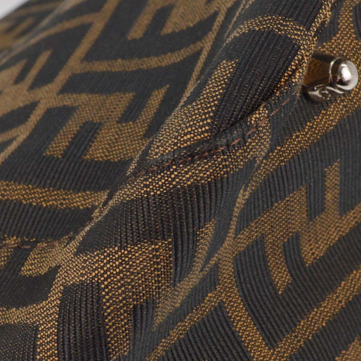 Fendi Zucca Tote Vintage Tote Bag in Brown Zucca Canvas and Leather