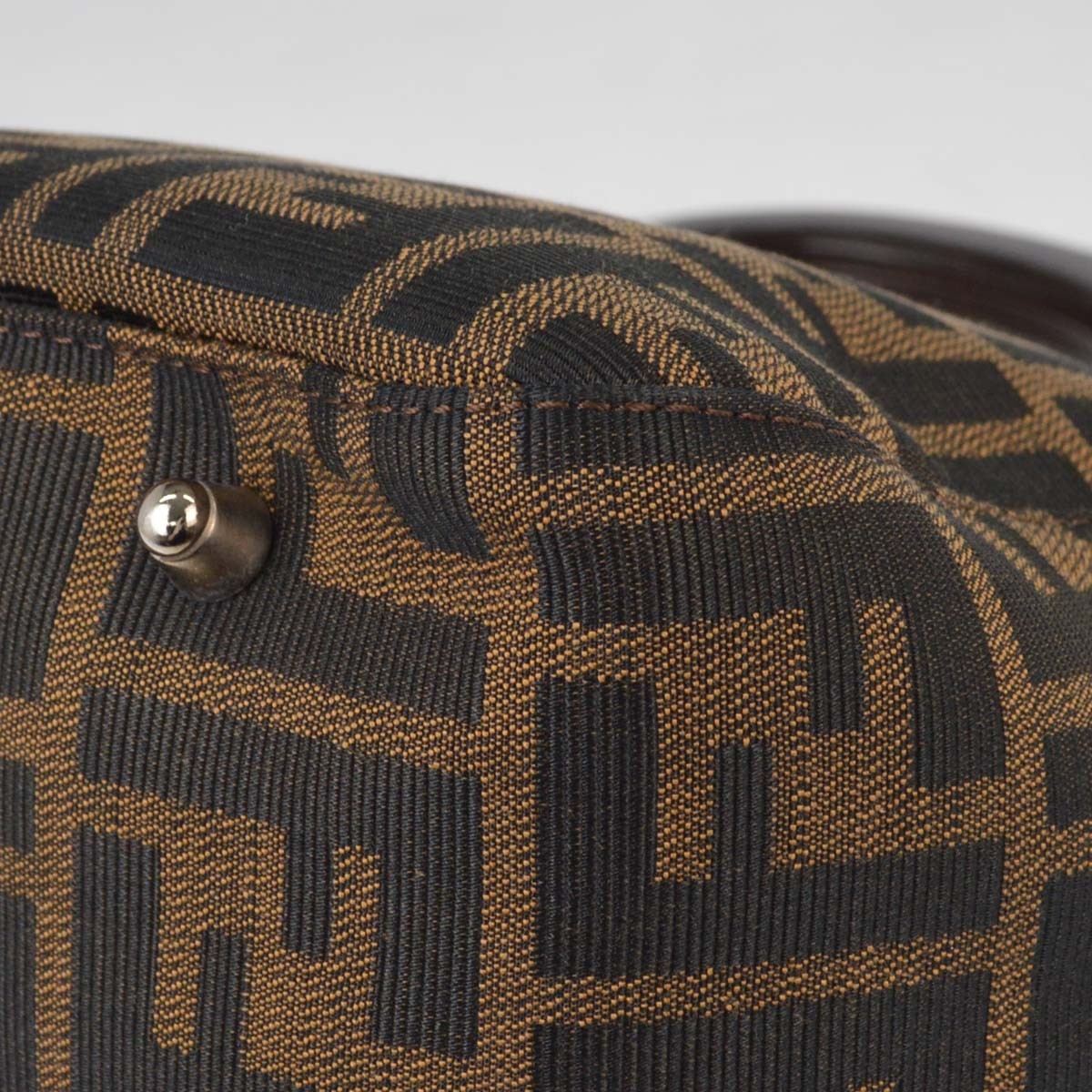 Fendi Zucca Tote Vintage Tote Bag in Brown Zucca Canvas and Leather
