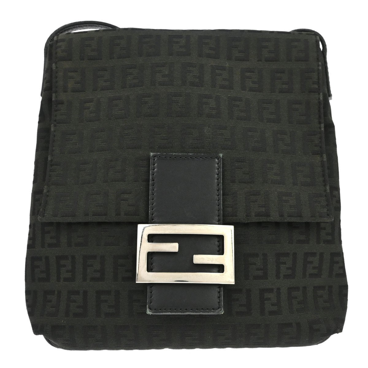 Fendi Zucchino Crossbody Vintage in Black Zucchino Canvas