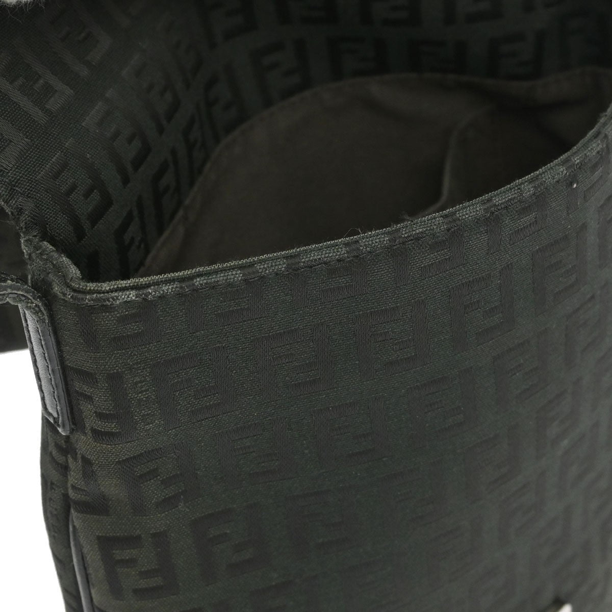 Fendi Zucchino Crossbody Vintage in Black Zucchino Canvas