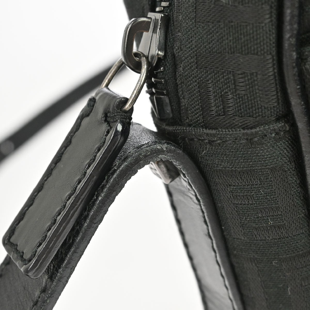 Fendi Zucchino Crossbody Vintage in Black Zucchino Canvas