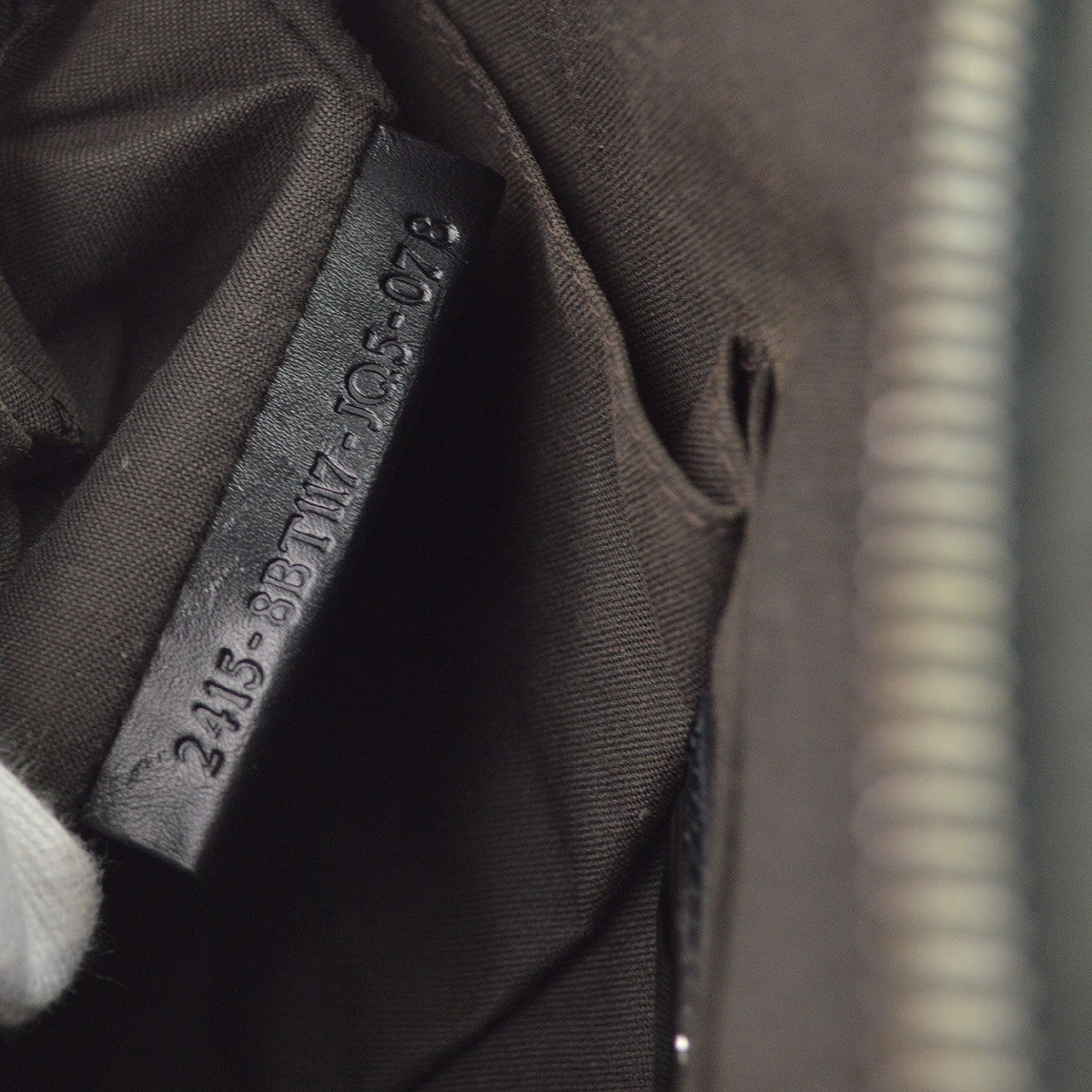 Fendi Zucchino Vintage Shoulder Bag in Black Canvas