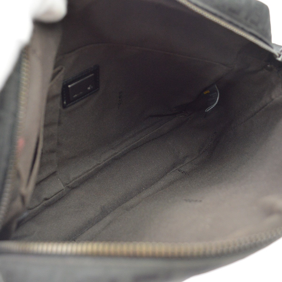 Fendi Zucchino Vintage Shoulder Bag in Black Canvas