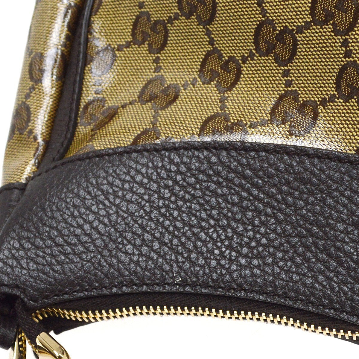 Gucci Abbey D-Ring Hobo Vintage Shoulder Bag in Beige GG Crystal Canvas