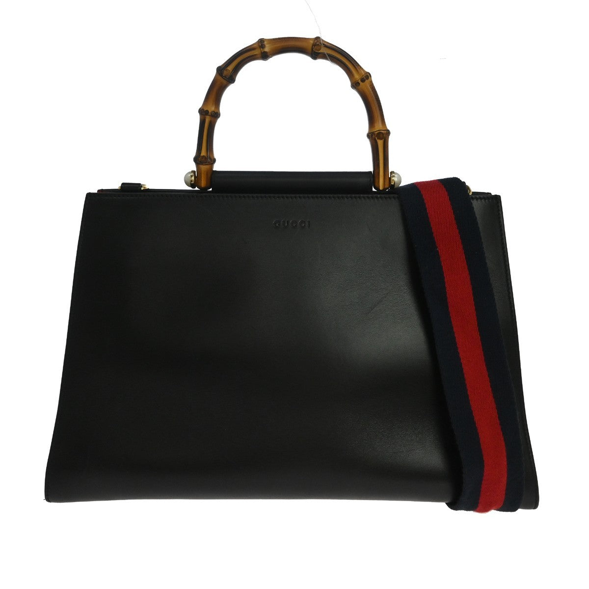 Gucci Bamboo Vintage Handbag in Black Leather