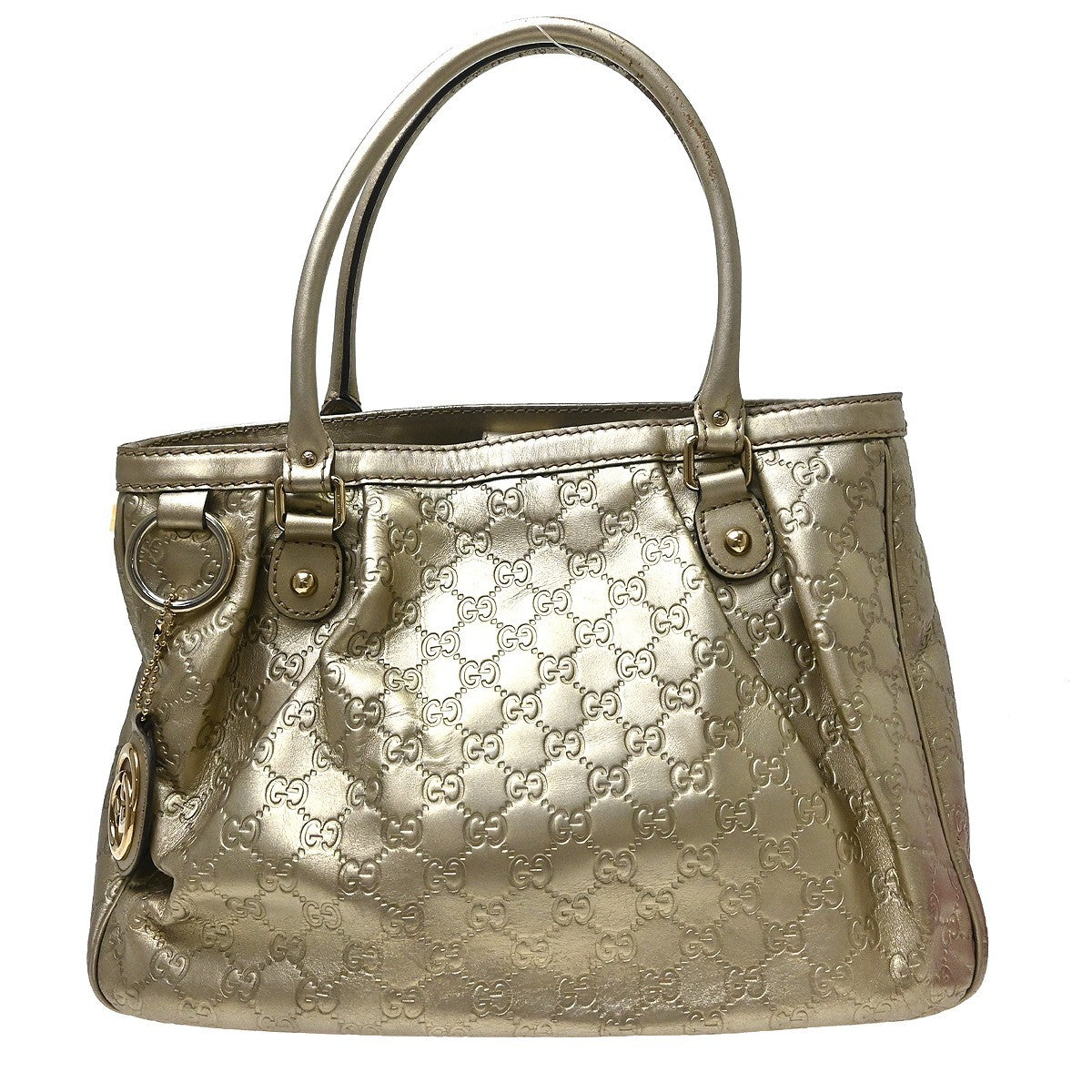 Gucci Guccissima Tote Vintage Tote Bag in Gold Guccissima Leather