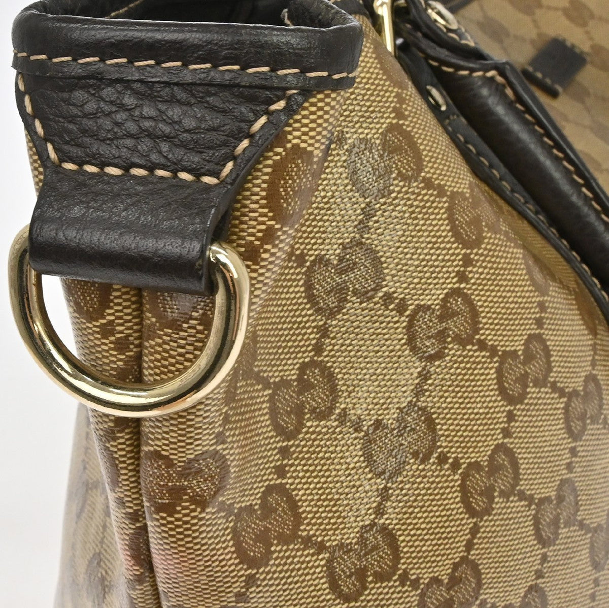 Gucci Joy Tote Vintage Tote Bag in Brown GG Crystal Canvas