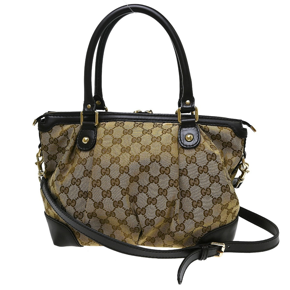 Gucci Sukey 2 in 1 Vintage 2-in-1 Handbag in Beige GG Canvas
