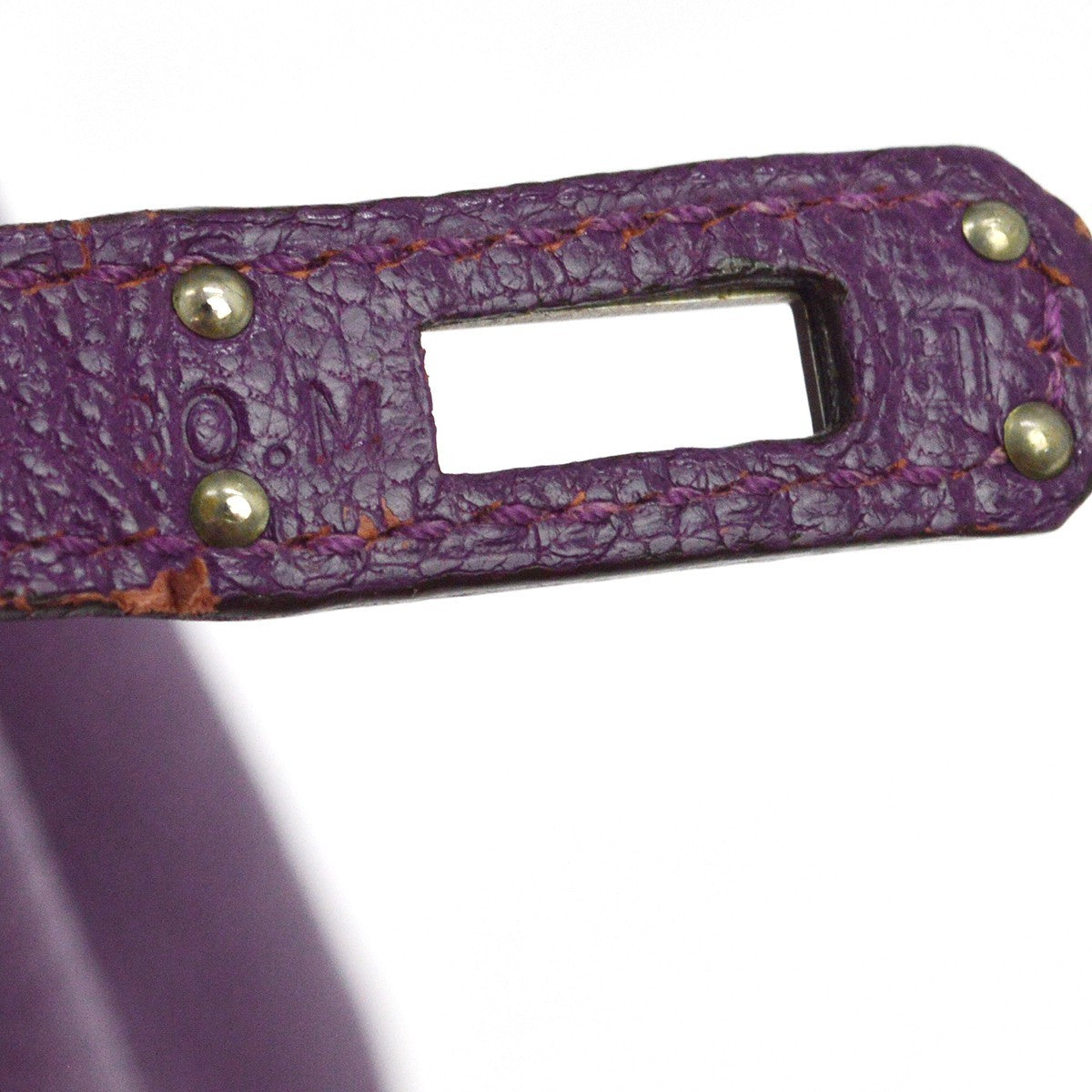 Hermès Birkin 25 Vintage Handbag in Purple Chèvre Mysore Leather