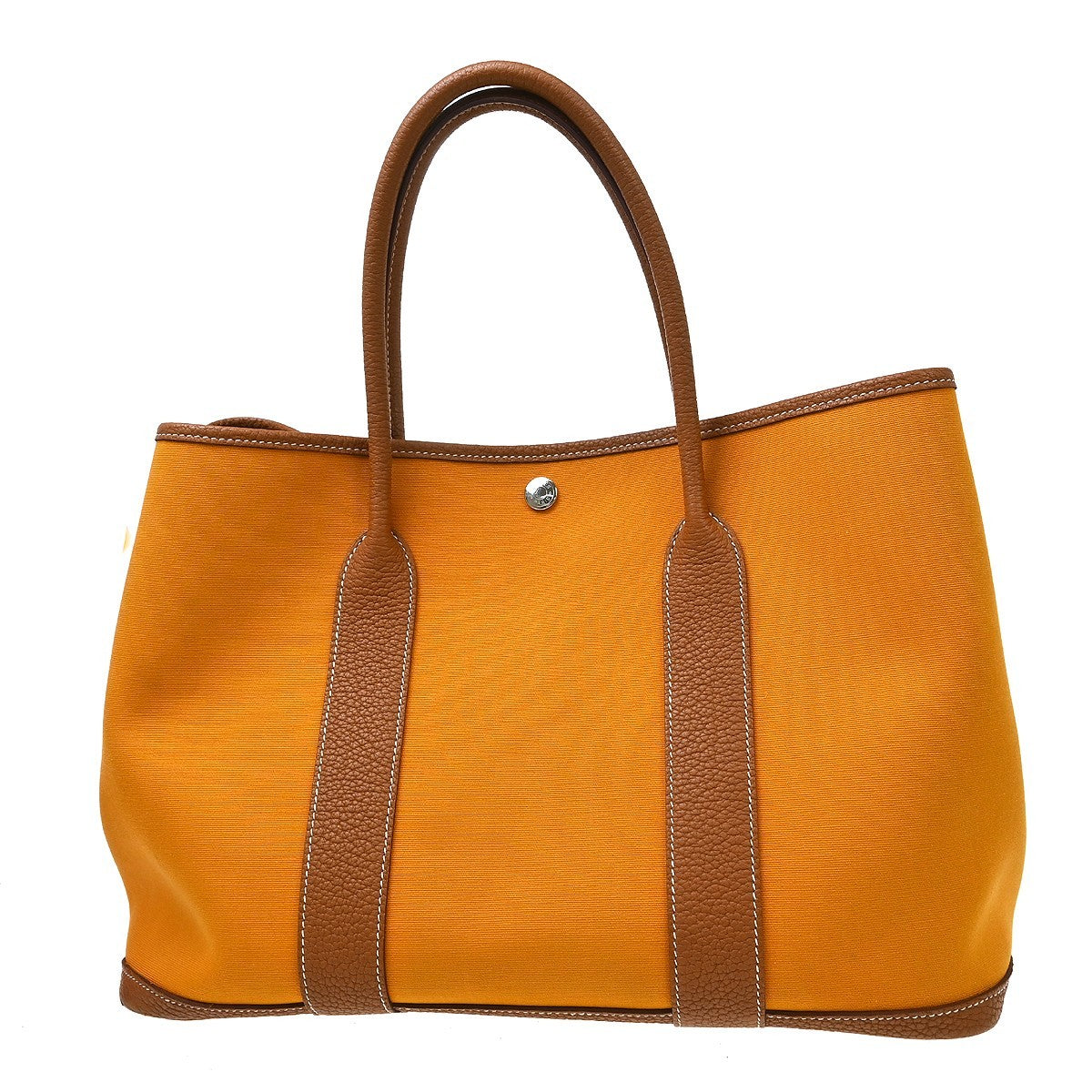 Hermès Garden Party Vintage Tote Bag in Saffron Yellow Canvas