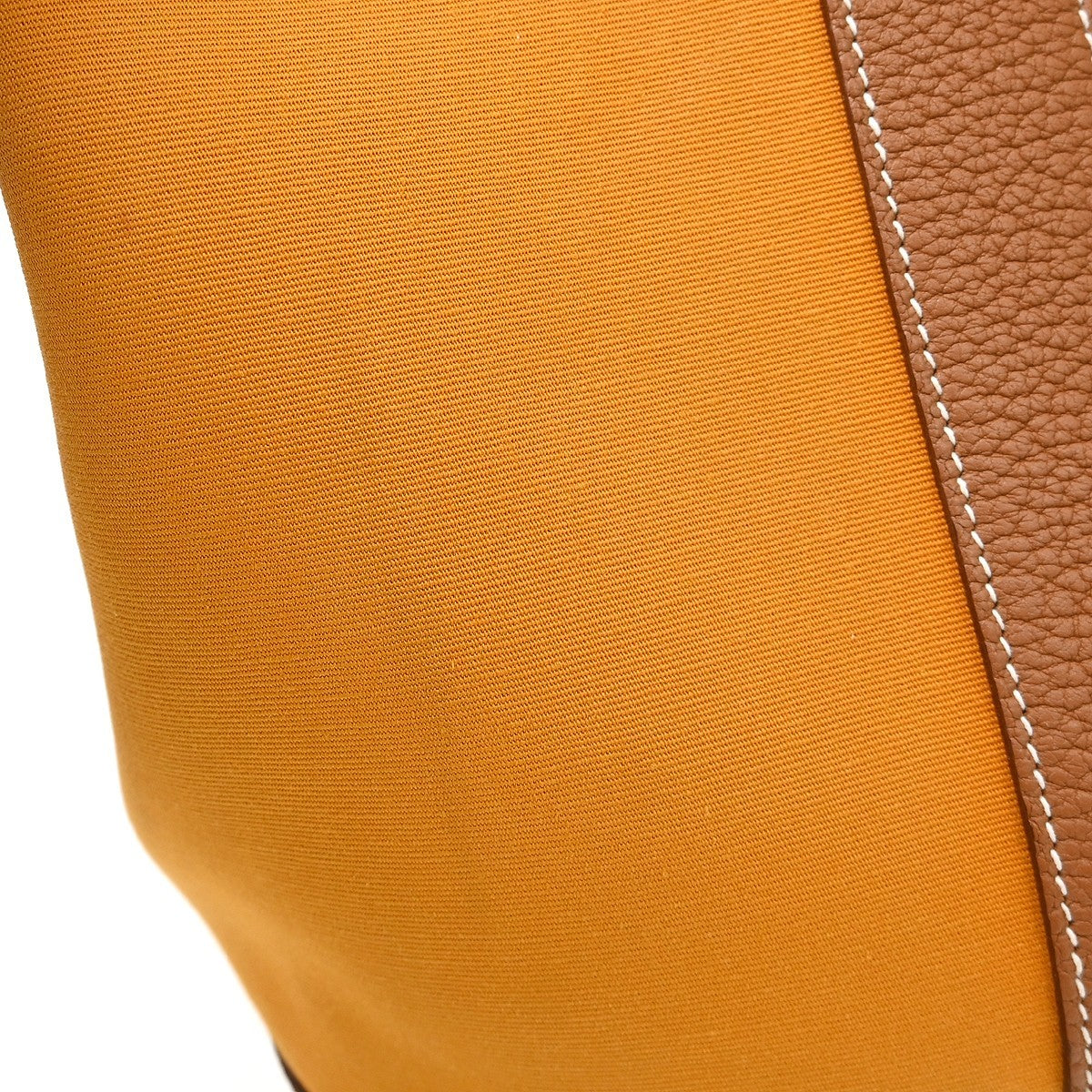 Hermès Garden Party Vintage Tote Bag in Saffron Yellow Canvas