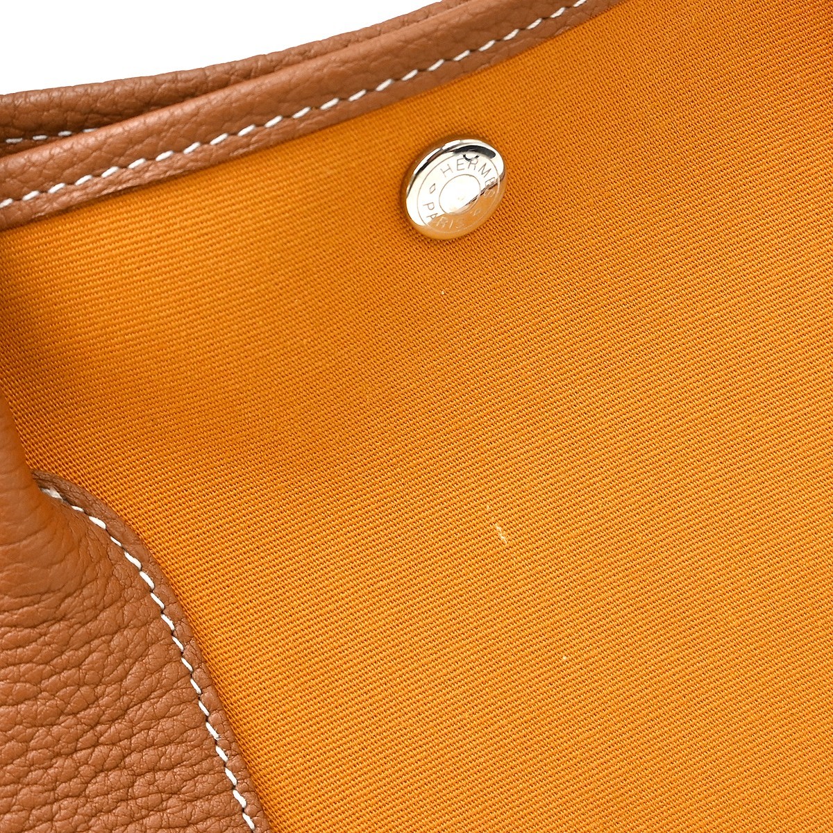 Hermès Garden Party Vintage Tote Bag in Saffron Yellow Canvas