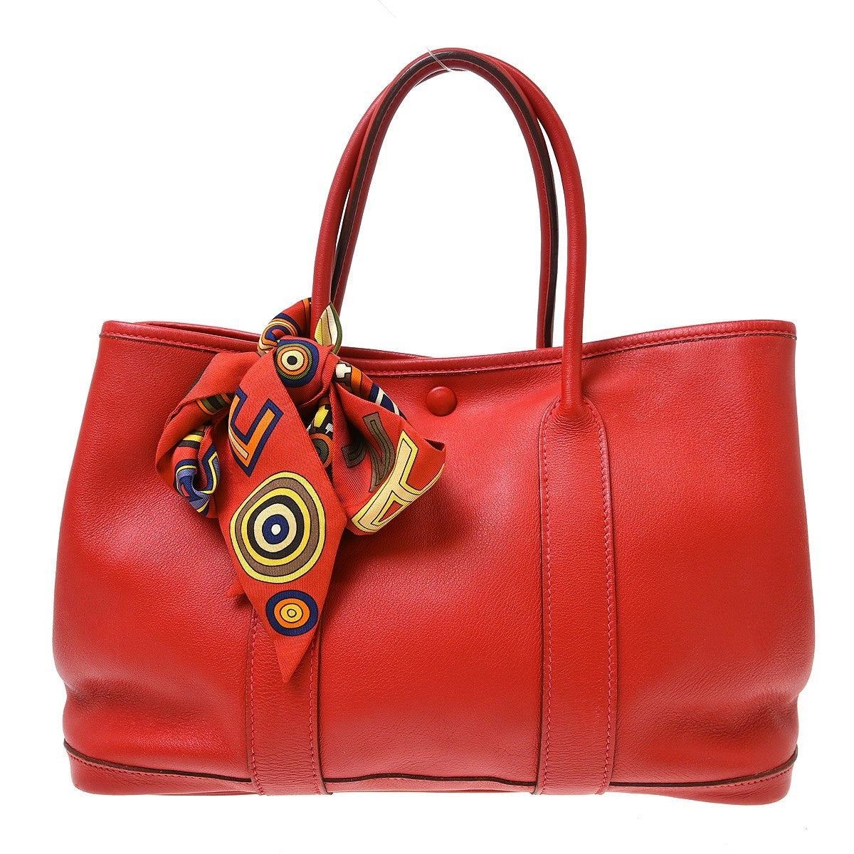 Hermès Garden Twilly 30 TPM Vintage Tote Bag in Rouge H Swift Leather