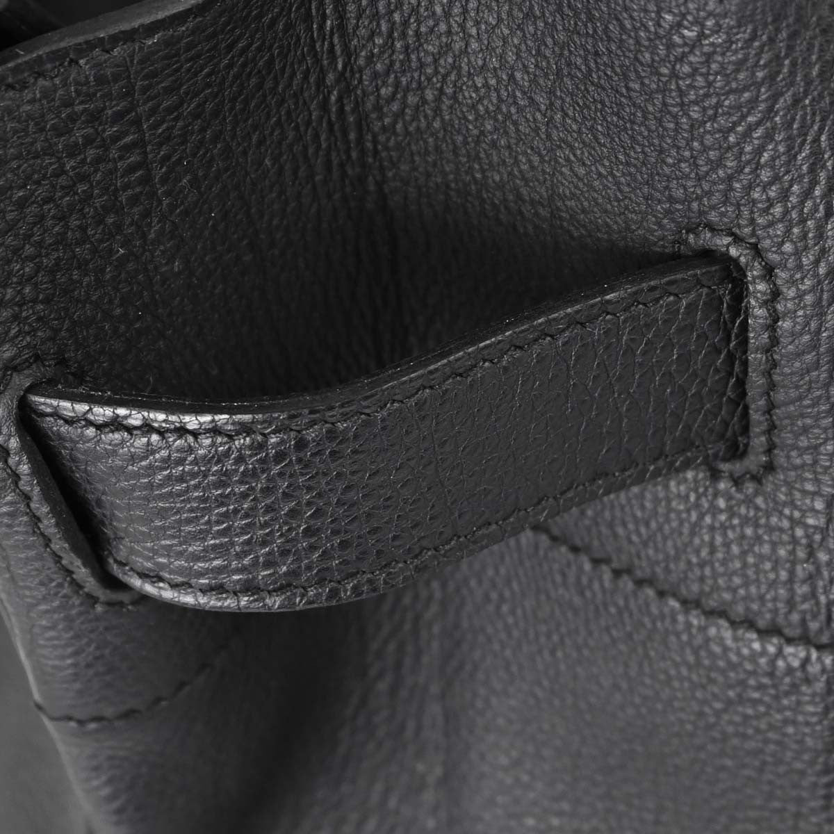 Hermès Haut à Courroies 50 Vintage Travel Bag in Black Togo Leather