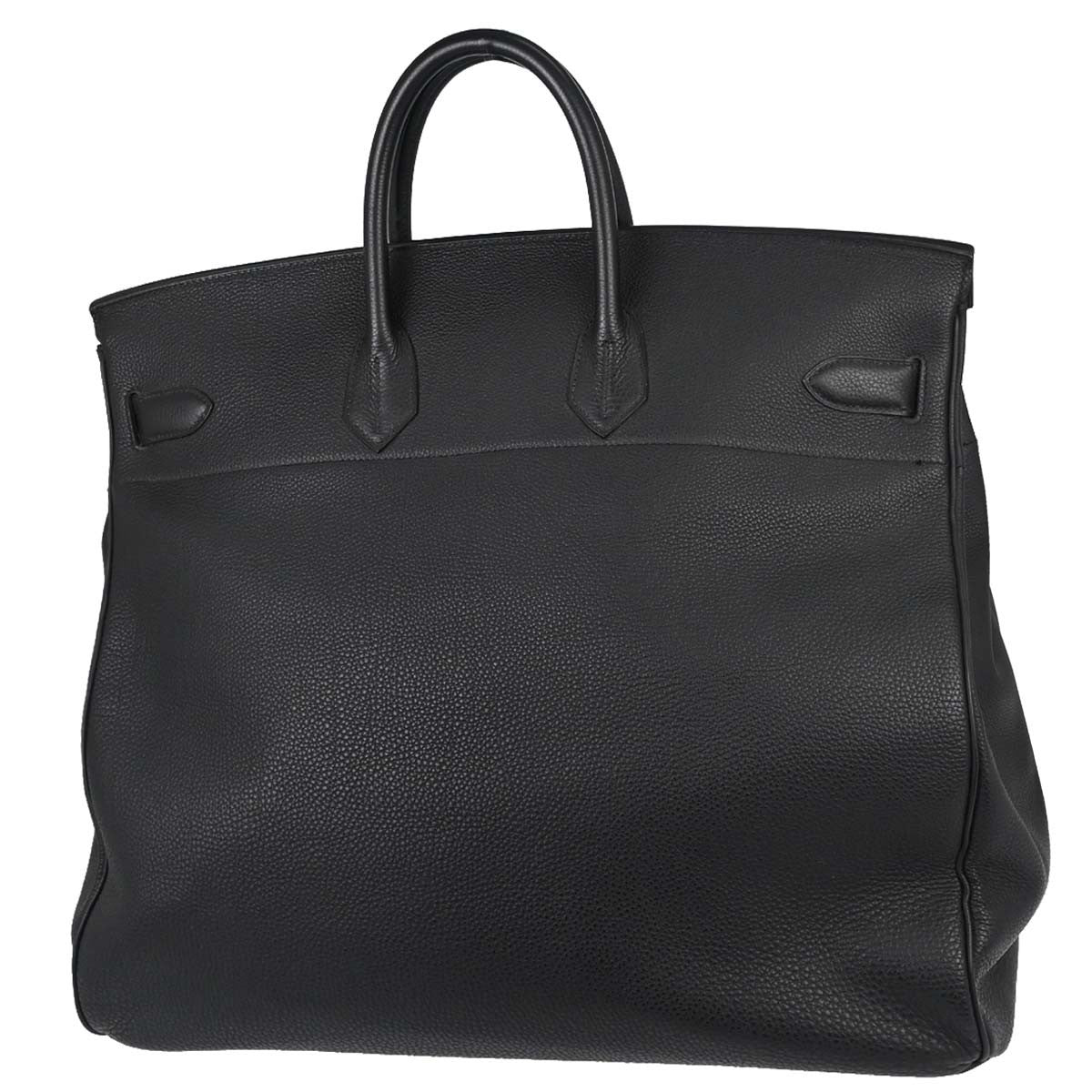 Hermès Haut à Courroies 50 Vintage Travel Bag in Black Togo Leather