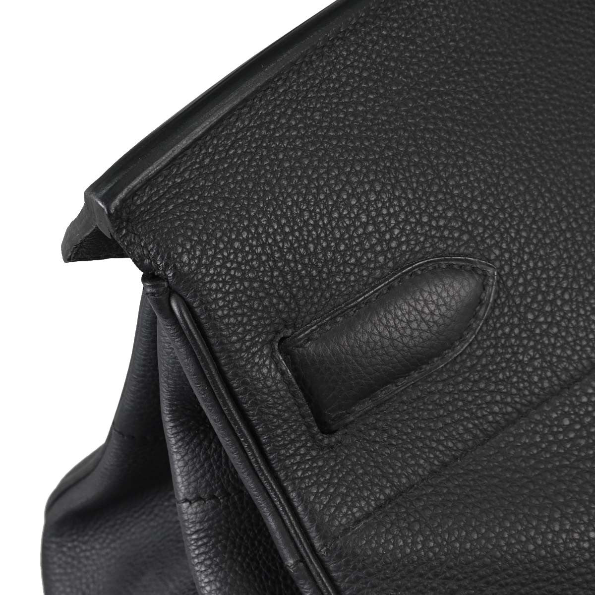 Hermès Haut à Courroies 50 Vintage Travel Bag in Black Togo Leather