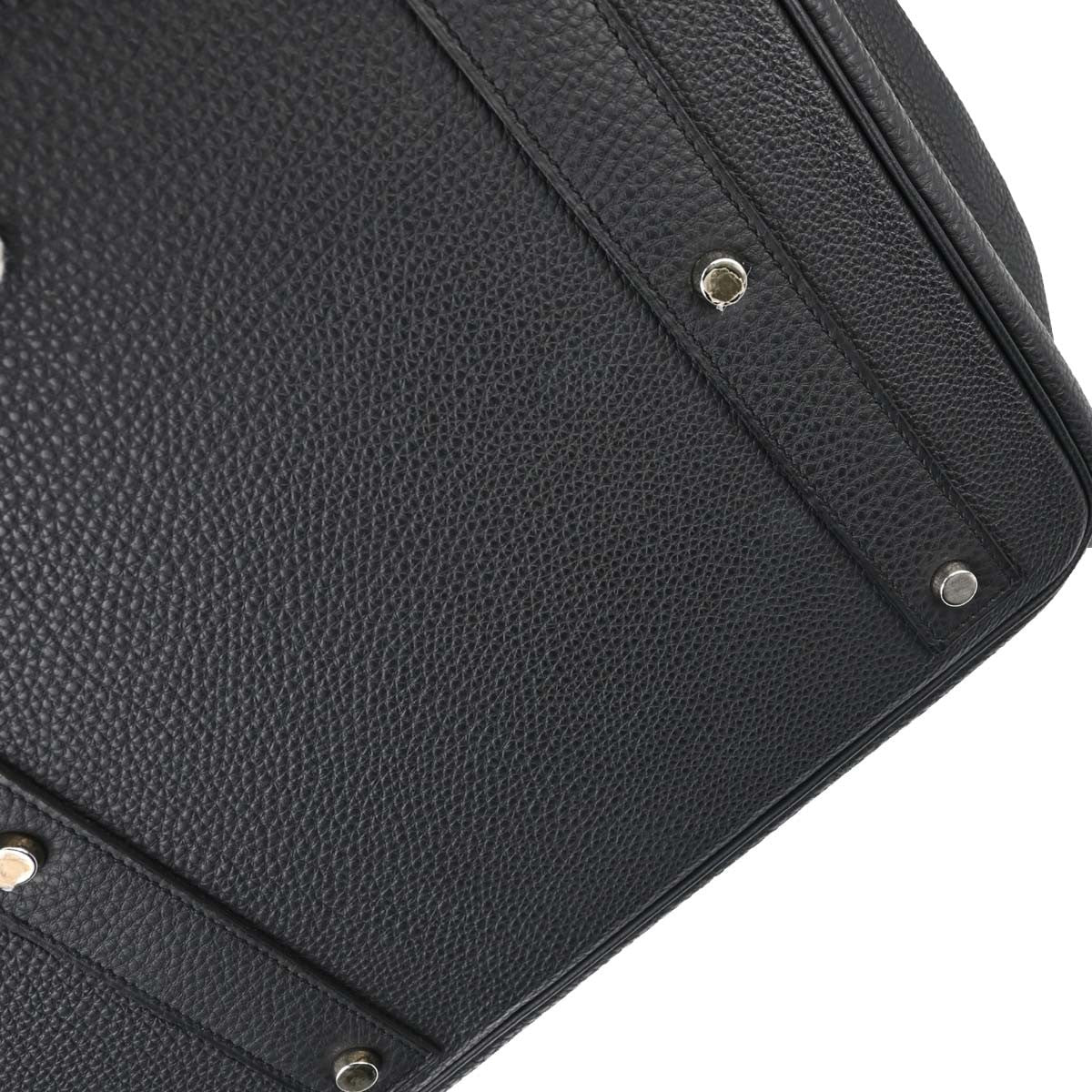 Hermès Haut à Courroies 50 Vintage Travel Bag in Black Togo Leather