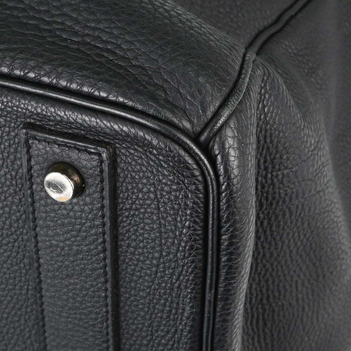 Hermès Haut à Courroies 50 Vintage Travel Bag in Black Togo Leather