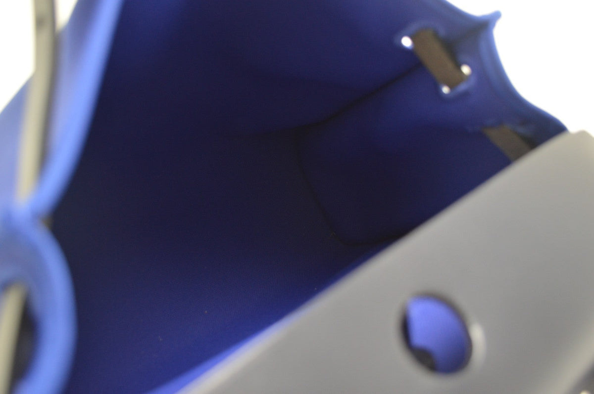 Hermès Herbag Zip PM 31 Vintage Handbag in Blue Canvas
