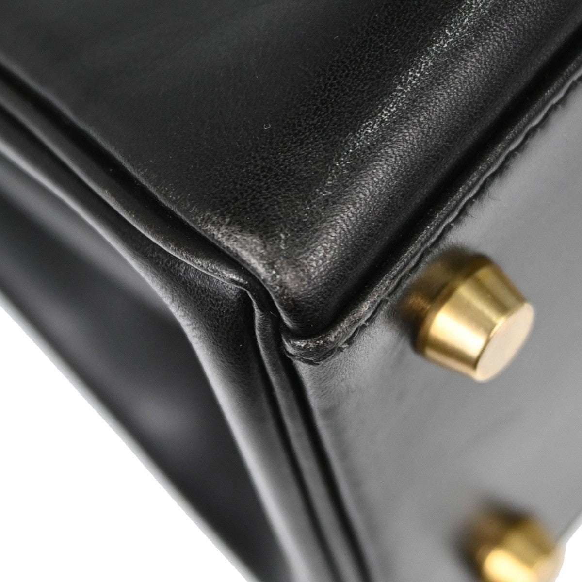 Hermès Kelly 28 Retourne Vintage 2-in-1 Handbag in Black Gulliver Leather