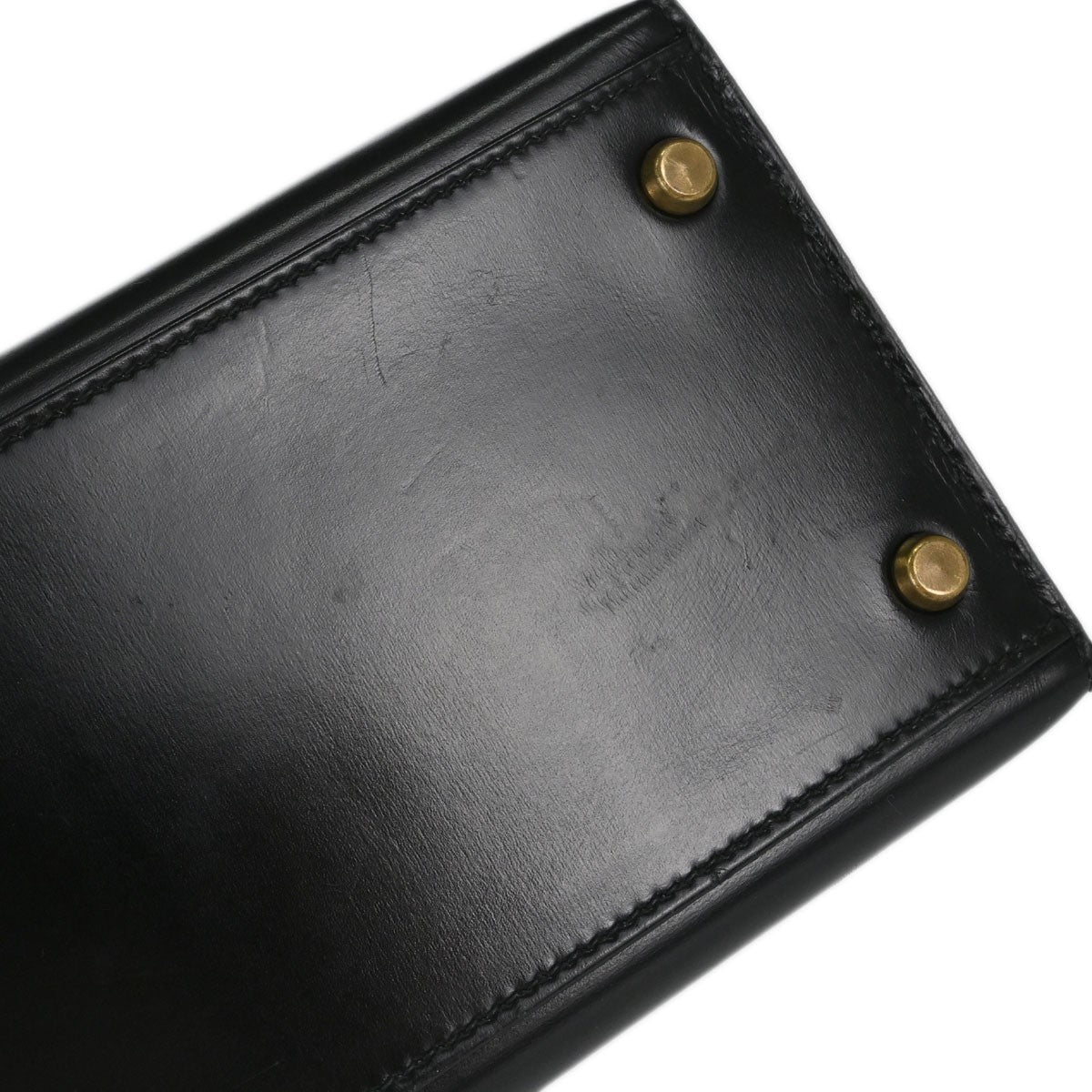 Hermès Kelly 28 Sellier Vintage Handbag in Black Box Calf Leather
