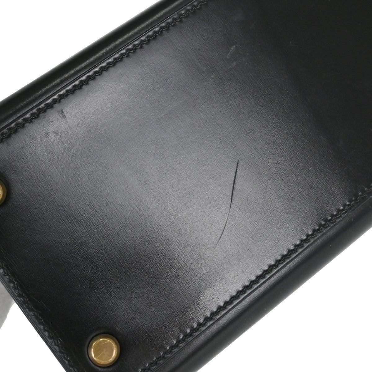 Hermès Kelly 28 Sellier Vintage Handbag in Black Box Calf Leather