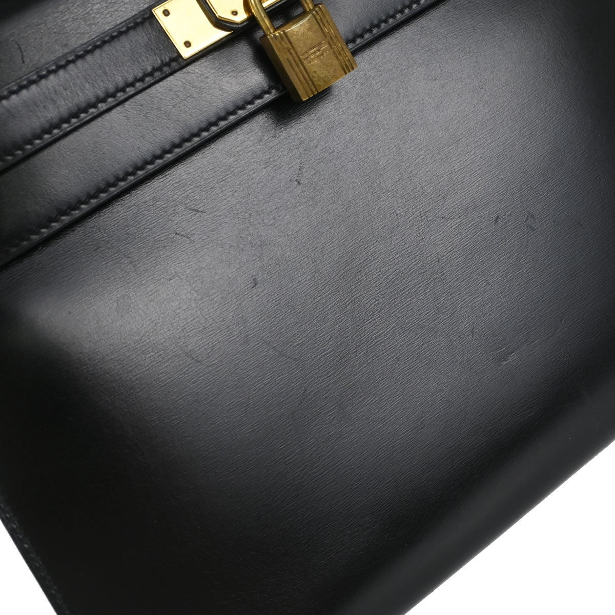 Hermès Kelly 28 Sellier Vintage Handbag in Black Box Calf Leather