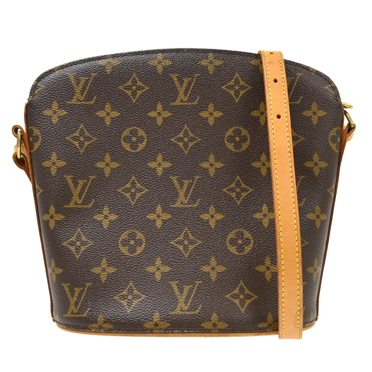 Louis Vuitton Drouot Vintage Crossbody Bag in Brown Monogram Canvas