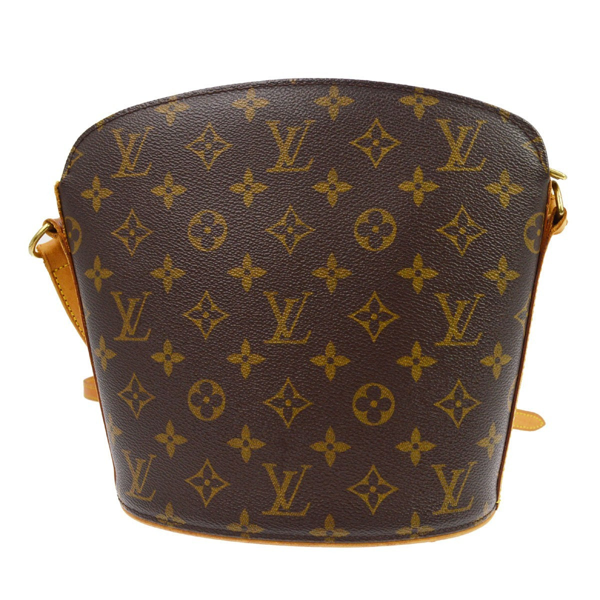 Louis Vuitton Drouot Vintage Shoulder Bag in Brown Monogram Canvas