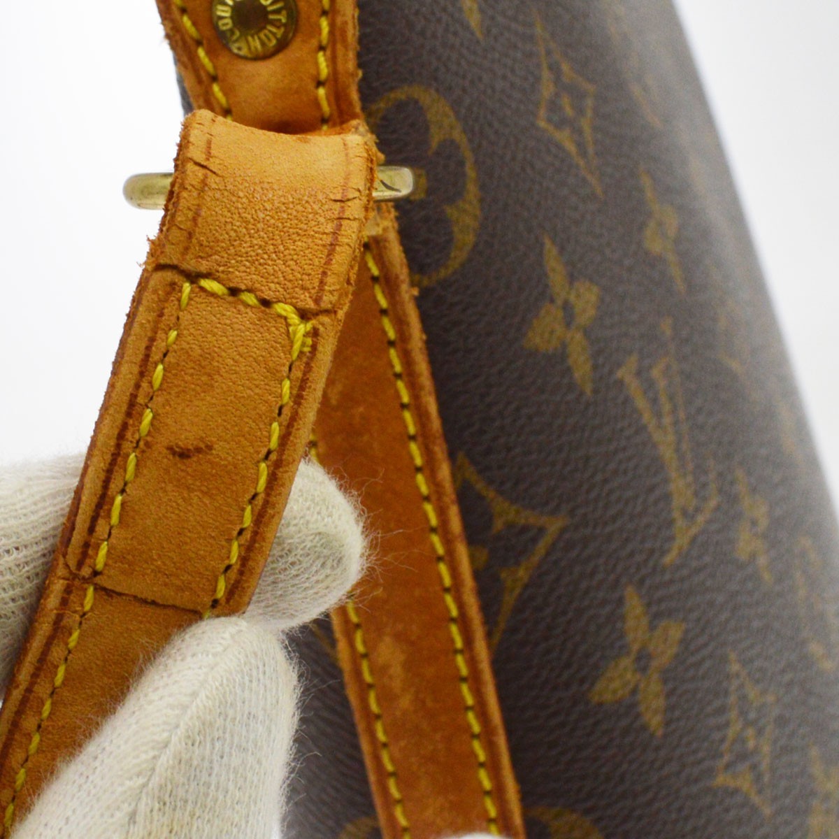 Louis Vuitton Drouot Vintage Shoulder Bag in Brown Monogram Canvas