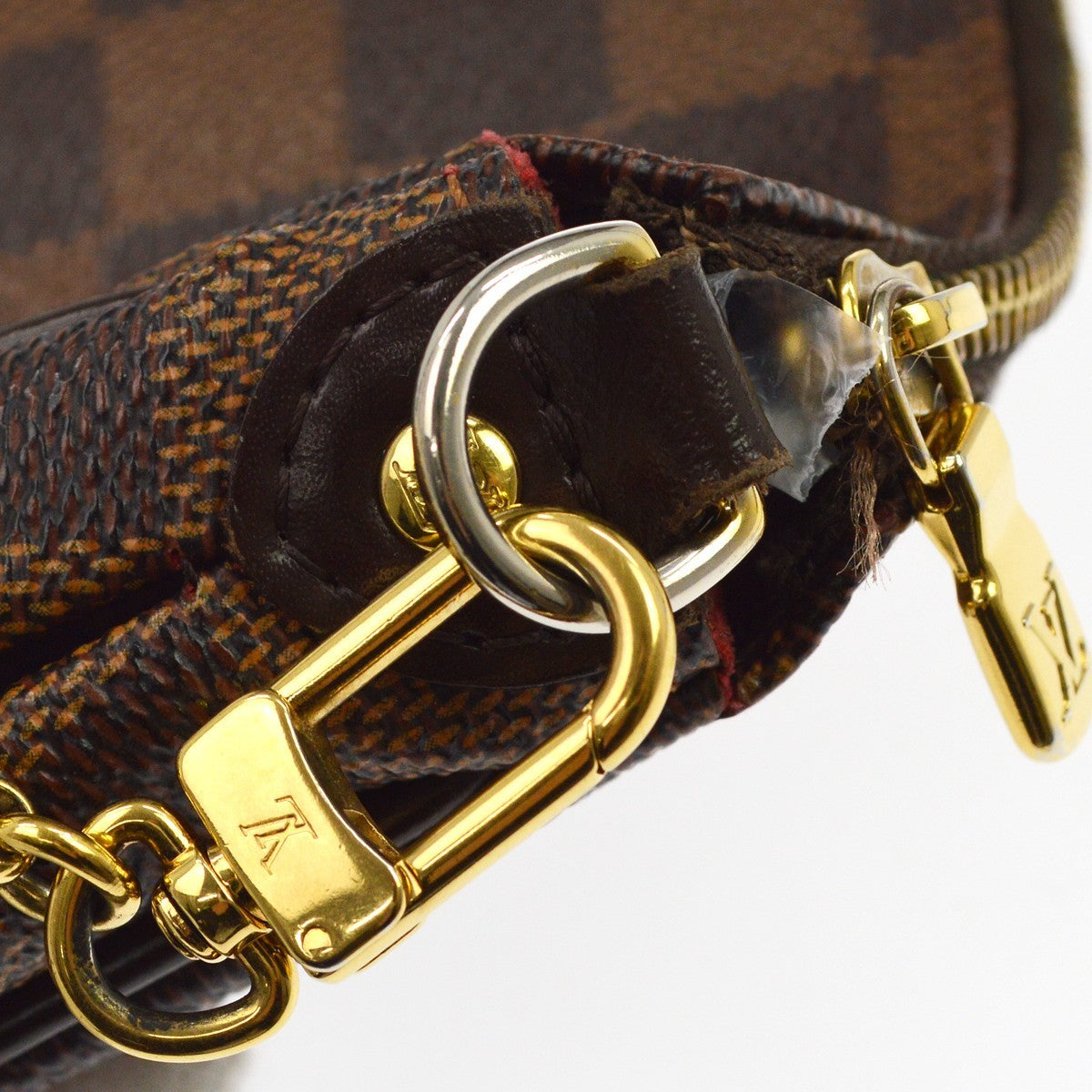 Louis Vuitton Eva Vintage Crossbody Bag in Brown Damier Ebène Canvas