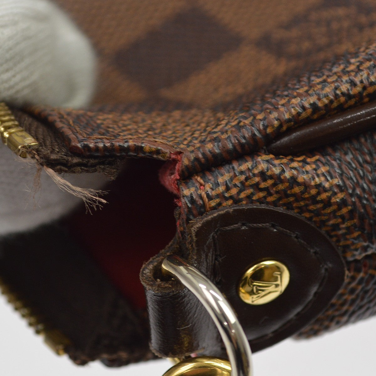 Louis Vuitton Eva Vintage Crossbody Bag in Brown Damier Ebène Canvas