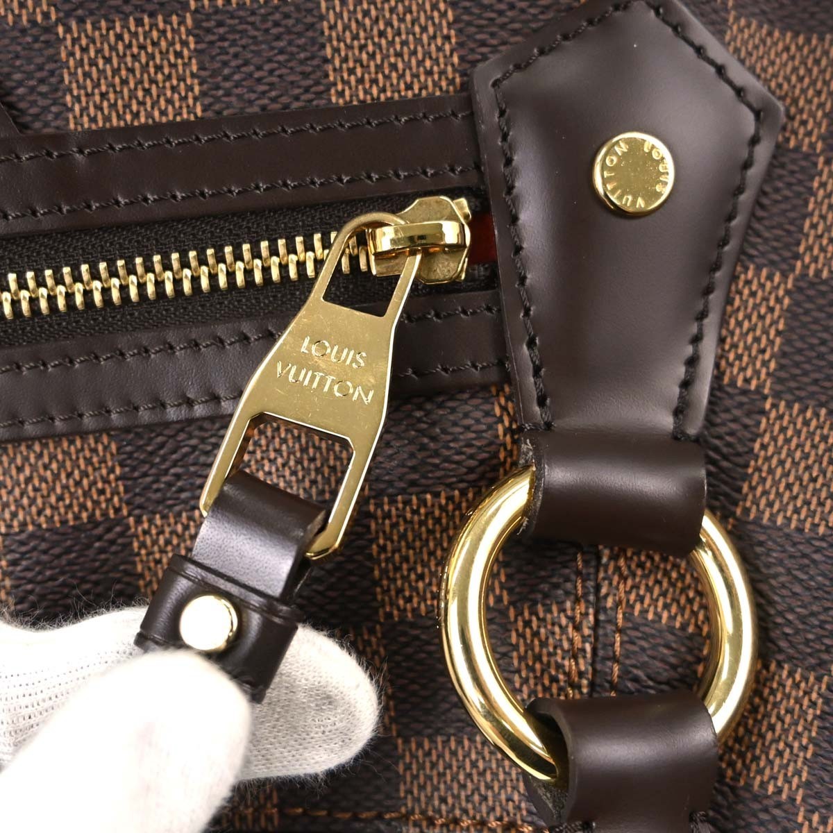 Louis Vuitton Evora MM Vintage Handbag in Brown Damier Ebène Canvas