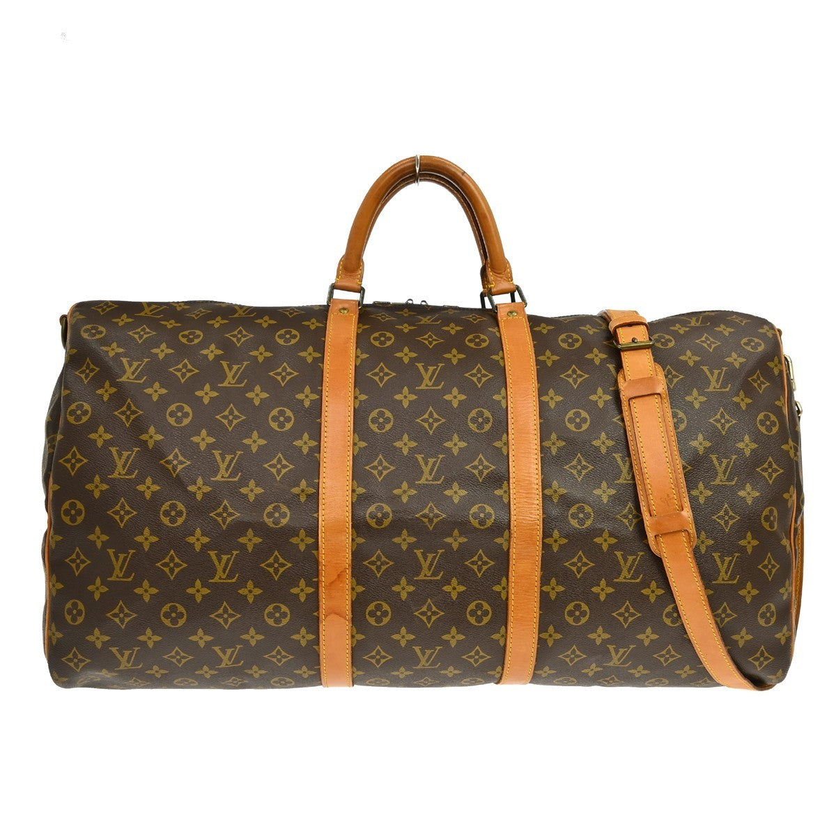 Louis Vuitton Keepall Bandoulière 60 Vintage Travel Bag in Brown Monogram Canvas