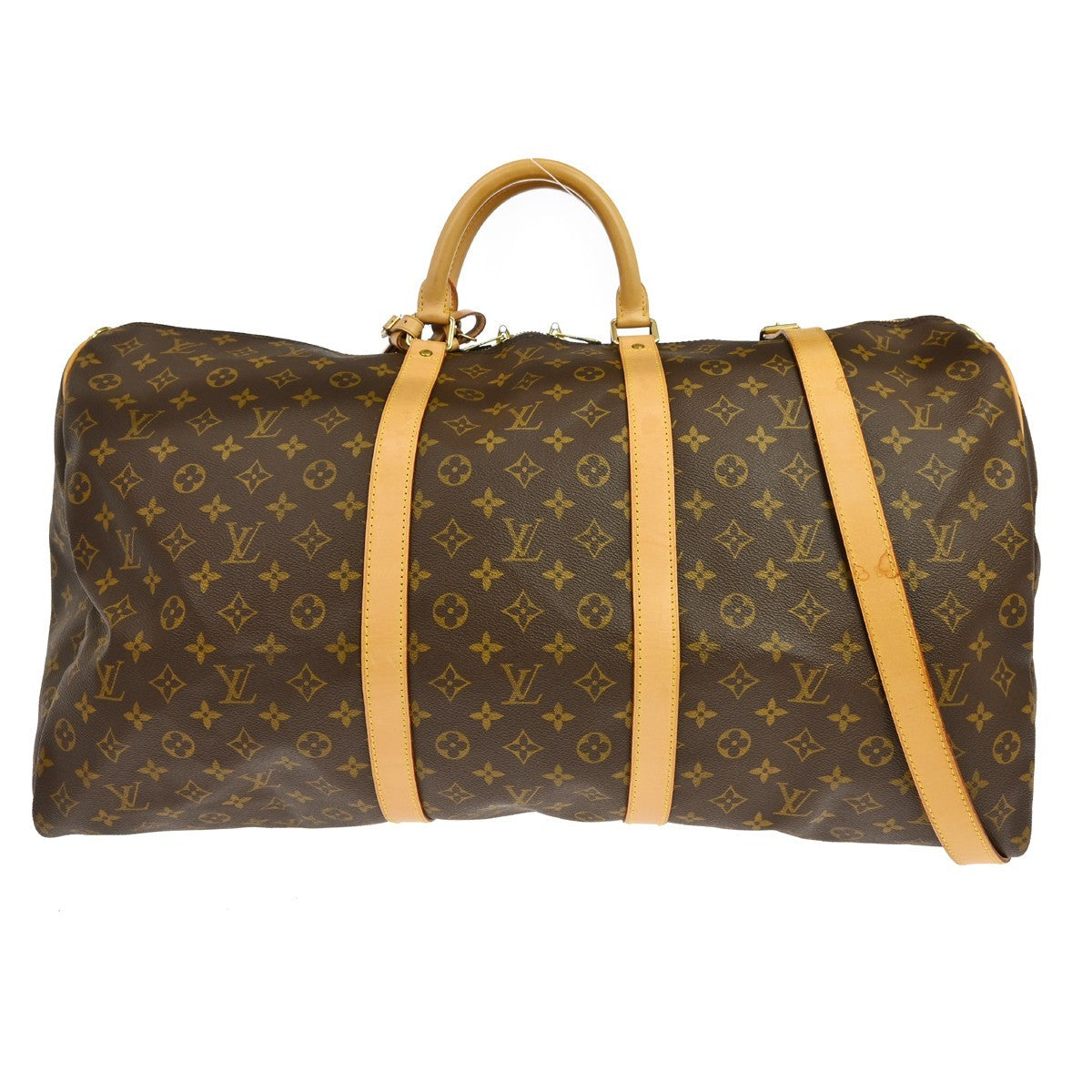 Louis Vuitton Keepall Bandoulière 60 Vintage Travel Bag in Brown Monogram Canvas