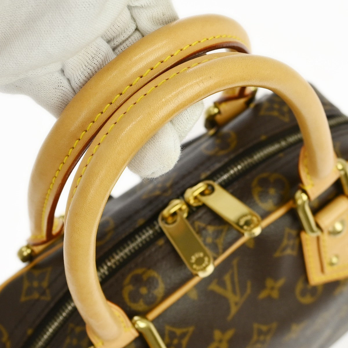 Louis Vuitton Manhattan PM Vintage Handbag in Brown Monogram Canvas
