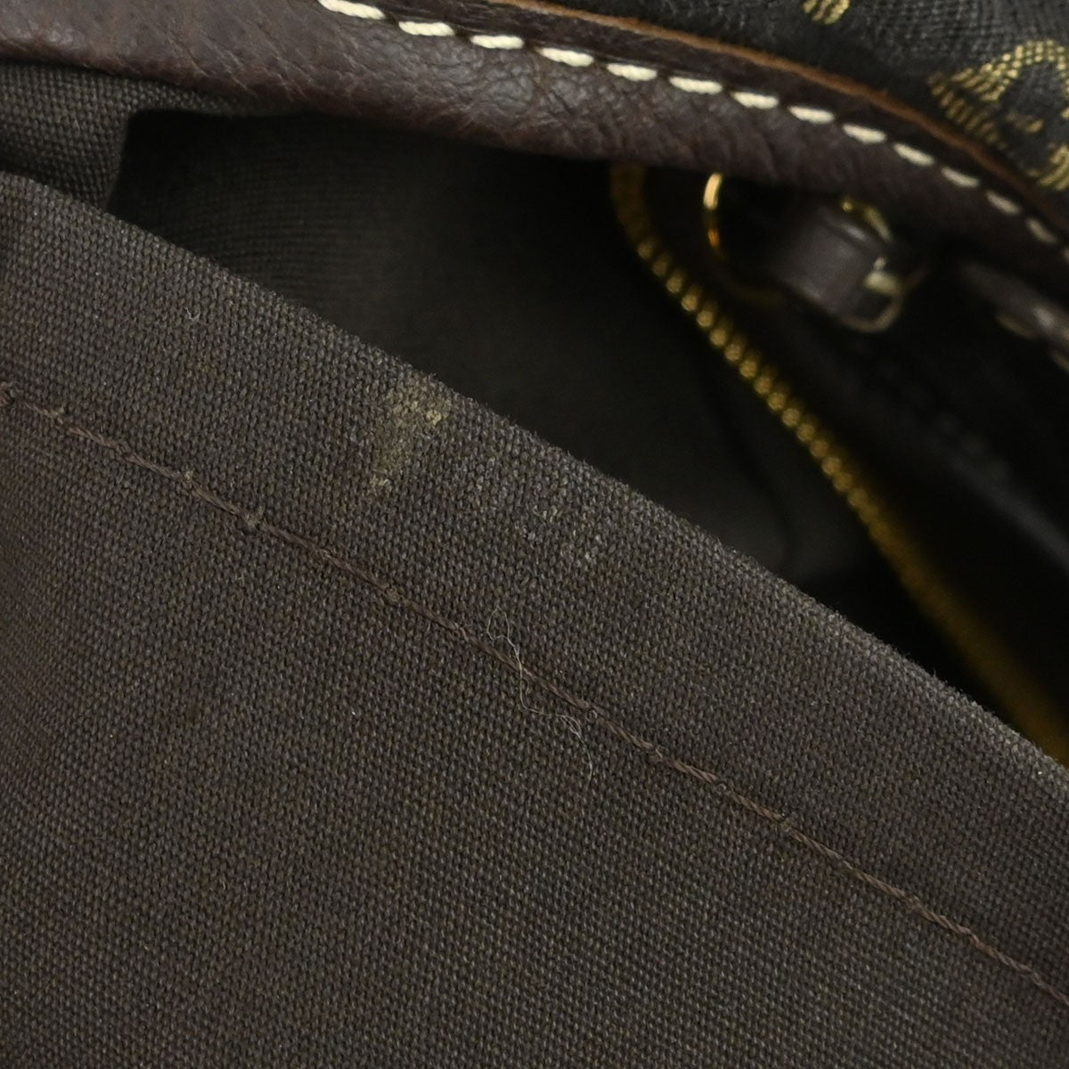 Louis Vuitton Manon MM Vintage Shoulder Bag in Brown Monogram Mini Lin Canvas