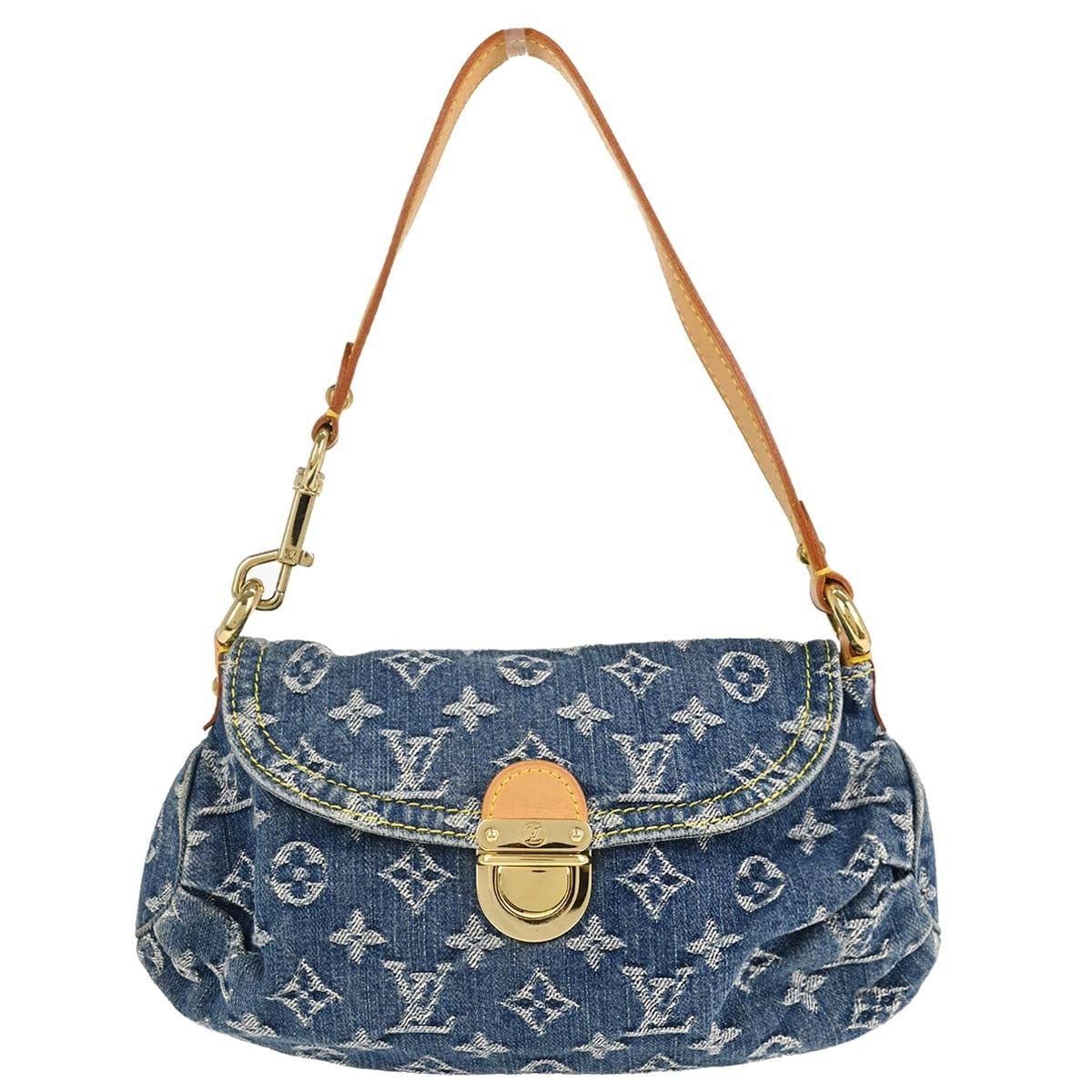 Louis Vuitton Mini Pleaty Vintage Handbag in Blue Monogram Denim