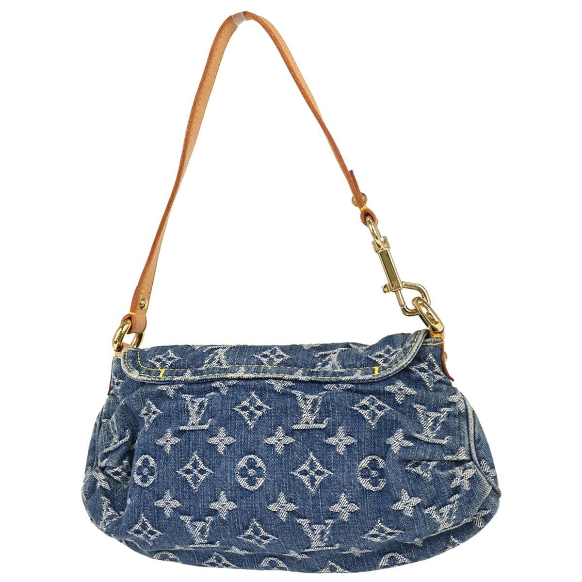 Louis Vuitton Mini Pleaty Vintage Handbag in Blue Monogram Denim
