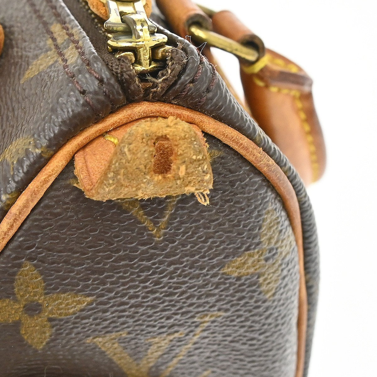 Louis Vuitton Mini Speedy Vintage Handbag in Brown Monogram Canvas
