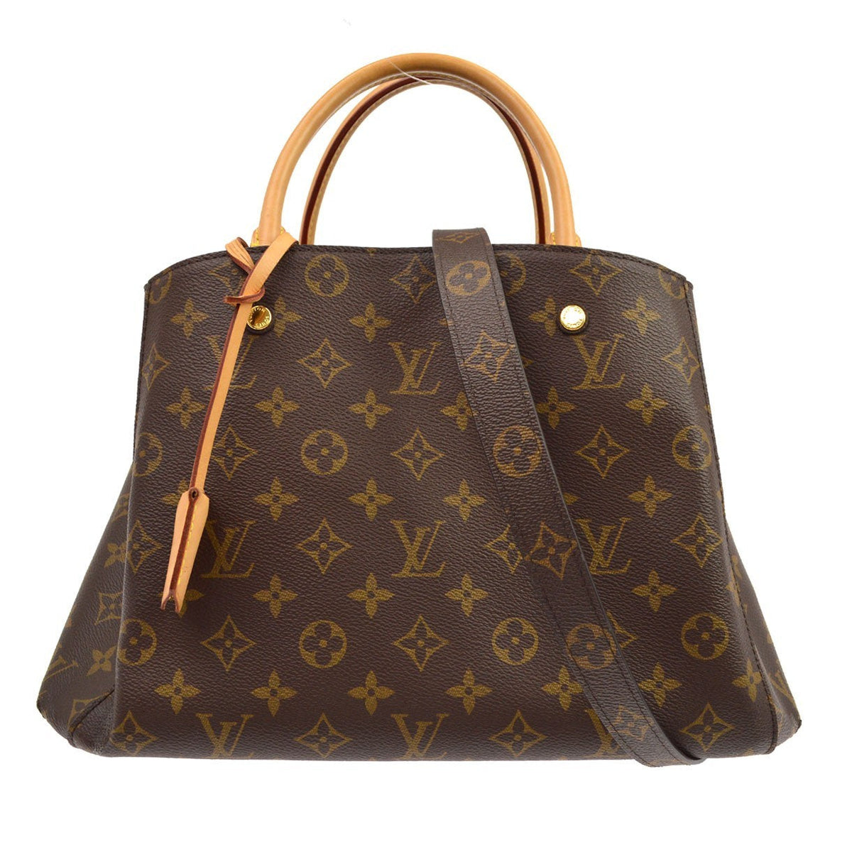 Louis Vuitton Montaigne MM Vintage Handbag in Brown Leather